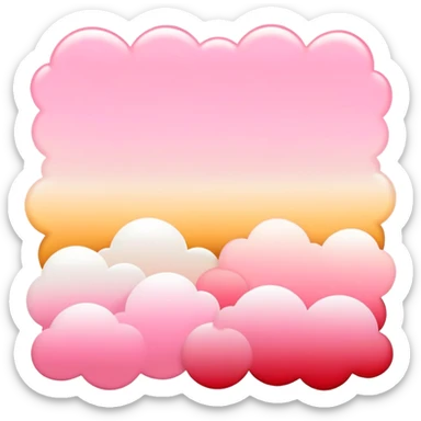 Divine ethereal Romantic pink-red-gold-yellow-white pastel lush gradients aesthetic sticker