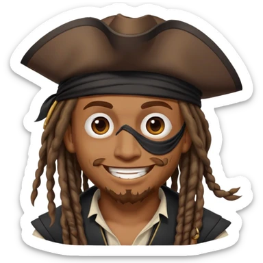 Emoji for pirate jake sparrow  sticker