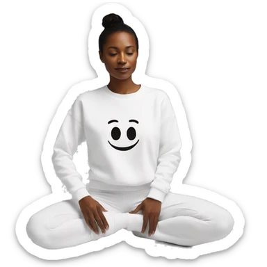 Alo yoga white sweatshirt  sticker