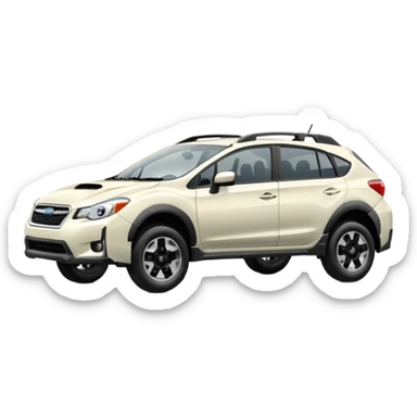2015 white Subaru crosstrek  sticker