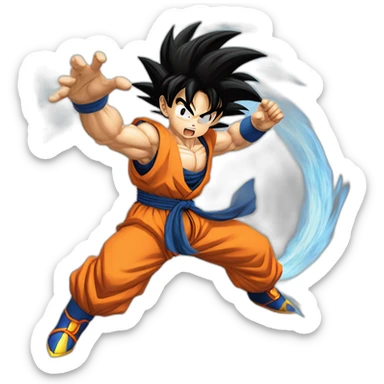 Son GOKU doing a kamehameha sticker
