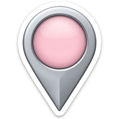soft-edged light pink location pin, no face sticker