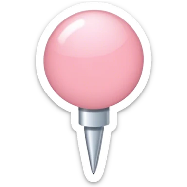 Light Pink push pin sticker