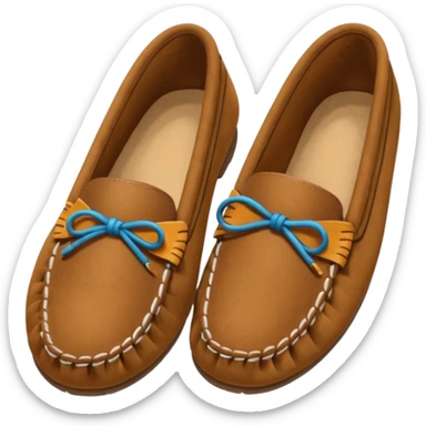 Women’s moccasins on a foot sticker