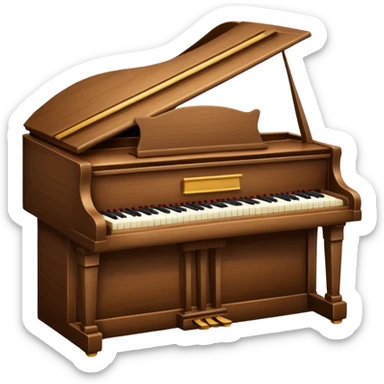 wooden piano sticker