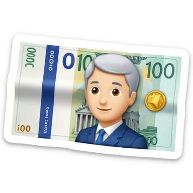 banconota 10 euro sticker