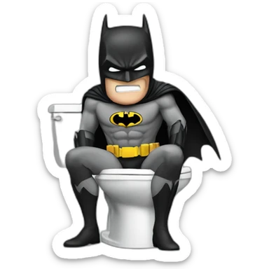 Batman on the toilet sticker