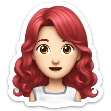 wendy from red velvet with a wolfcut hair sticker