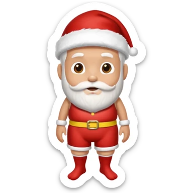 santa surfing sticker