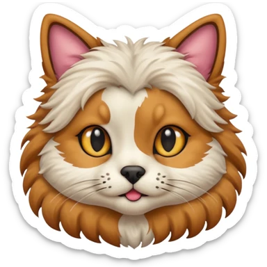 cat and dog one body sticker