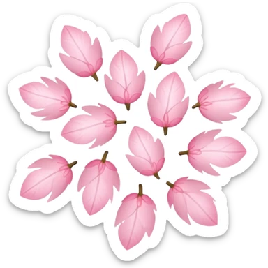 pastel sakura petals falling sticker