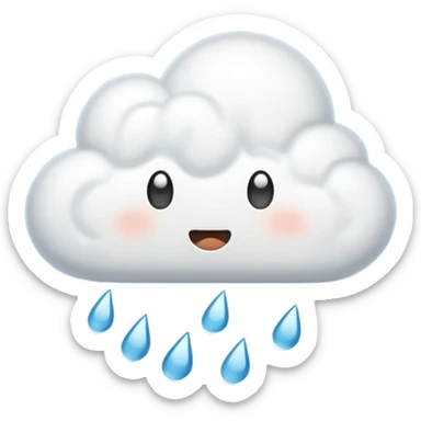 a pooping cloud sticker