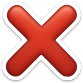 red X sticker