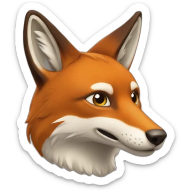 renard espiegle sticker