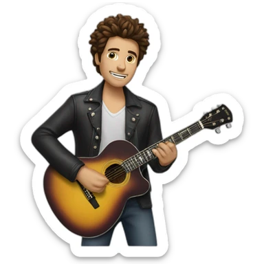Edward au main d’argent jouant de la guitare sticker