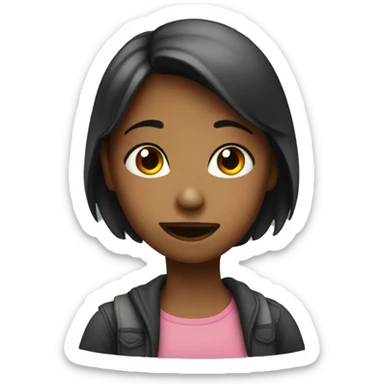 A girl saying no no sticker