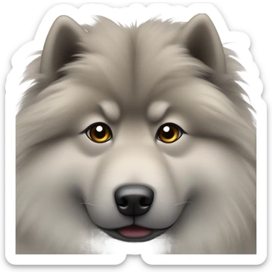 Grey Eurasier dog sticker