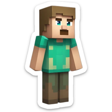 minecraft steve decepcionado sticker