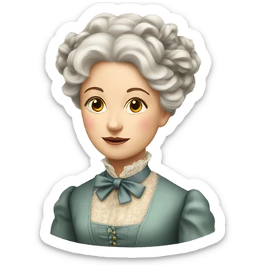 victorian lady  sticker