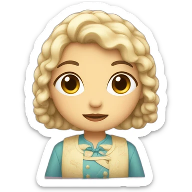 Útiles de costurera kawaii sticker