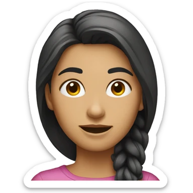 Emoji mujer colocha  sticker