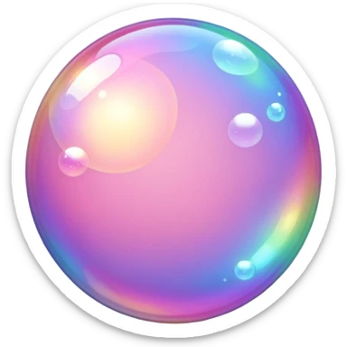 pink sparkling shiny bubble sticker