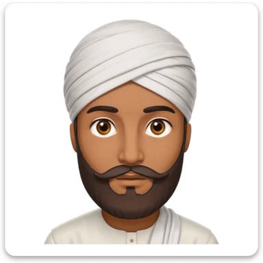 arab person with turban and beard, confident CEO expression sticker
