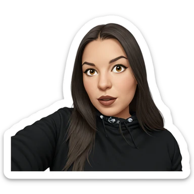 realistic portrait of girl sticker