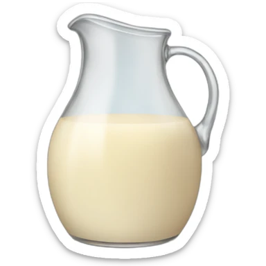 A glass jug full of condensed milk sticker