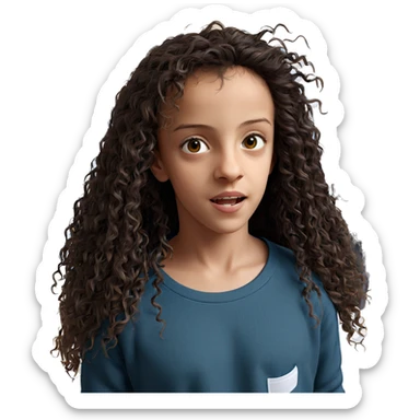 realistic portrait of girl sticker