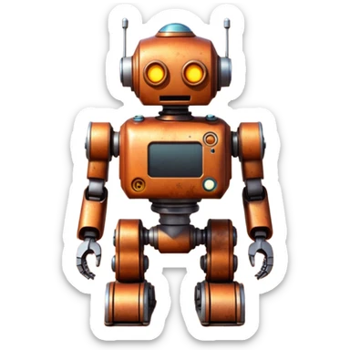 robot on mars sticker