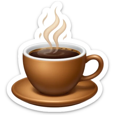 A coffee emoji very small like how a emoji is supposed to be sticker