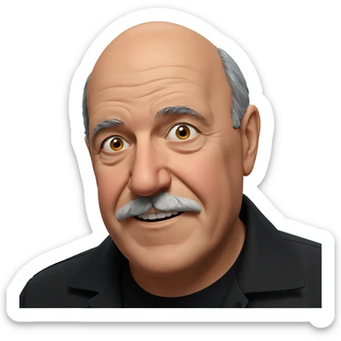 old man portrait with mustache sticker