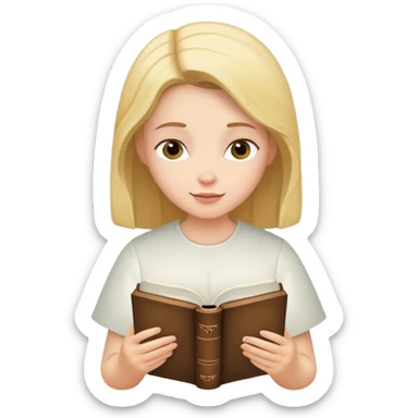 A girl reeding the Bible  sticker