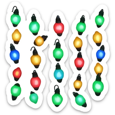 Christmas lights sticker
