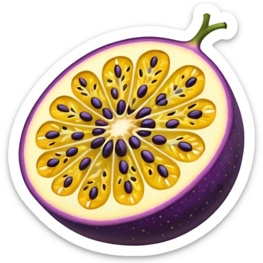 passion fruit sliced sticker