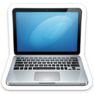 Laptop, nice and very shiny. sticker