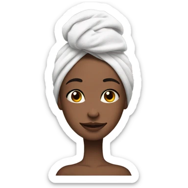 Girl doung her skincare in a punk towel sticker