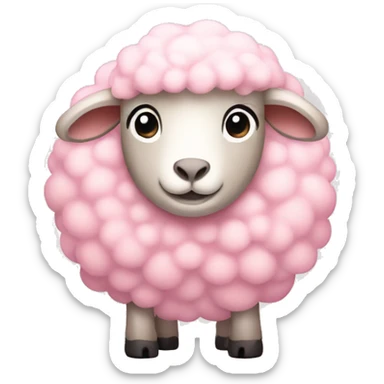 Light pink sheep sticker