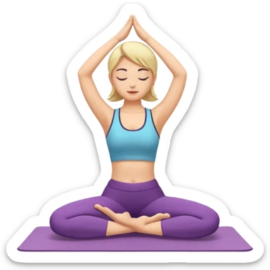 woman doing yoga sticker
