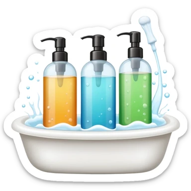 Soap and shampoo sticker