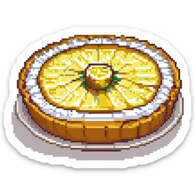 lemon pie viewed from above sticker