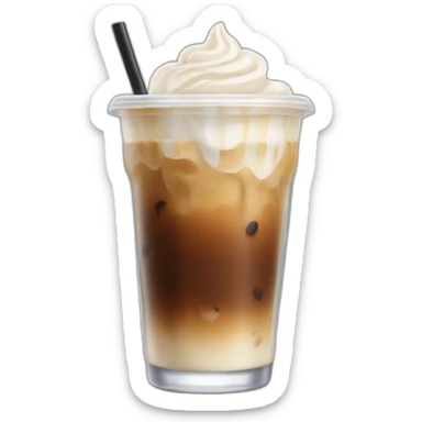 Iced coffee with wipe cream  sticker