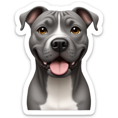 Grey Staffordshire bull terrier sticker