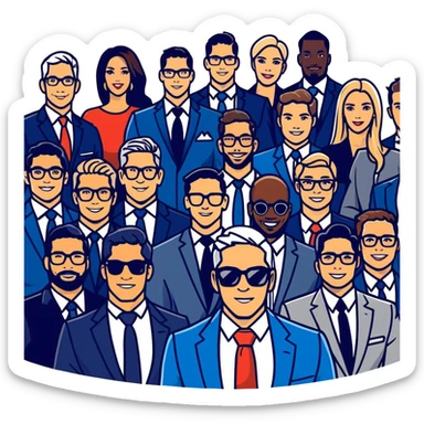 Grant Cardone, Tai Lopez, Josh King Madrid, Alex Hormozi, Iman Gadzhi, Daniel G, Branden Condy, Patrick Bet-David, Dan Henry, Luke Belmar, Shelby Sapp, Leila Hormozi, Tefi Valenzuela, business, influencers, friends, rich millionaire success lifestyle, private jet , supercars, success, sales sticker