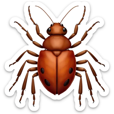 Bedbug with fangs sticker