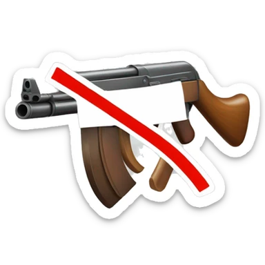 sign that says no ak47 allowed sticker