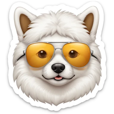 „Just a chill guy” meme dog character sticker