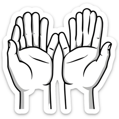 two hands making a framing gesture like a movie director sticker