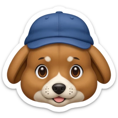 Perro con gorra sticker